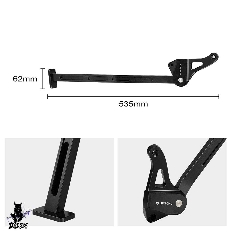 【互換品】 ヤマハ YZ125 2005-2022 YZ250 2005-2024 バイク用アルミニウムサイドスタンドキックスタンド 社外製_1