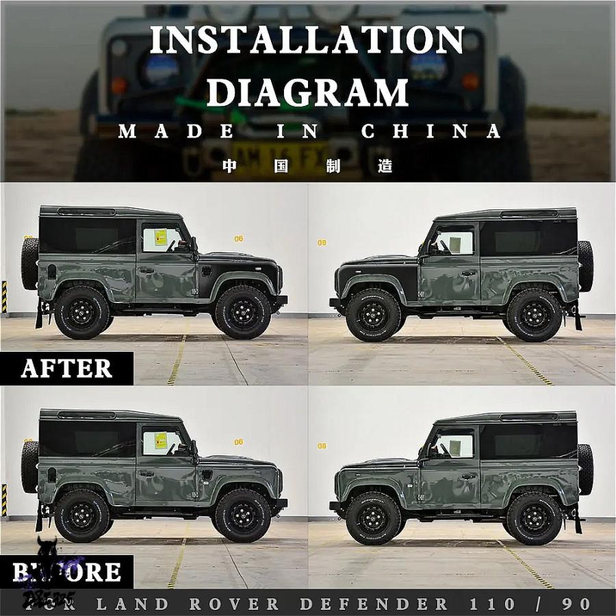互換品】 ランドローバー Defender オフロード車用 アルミニウム合金