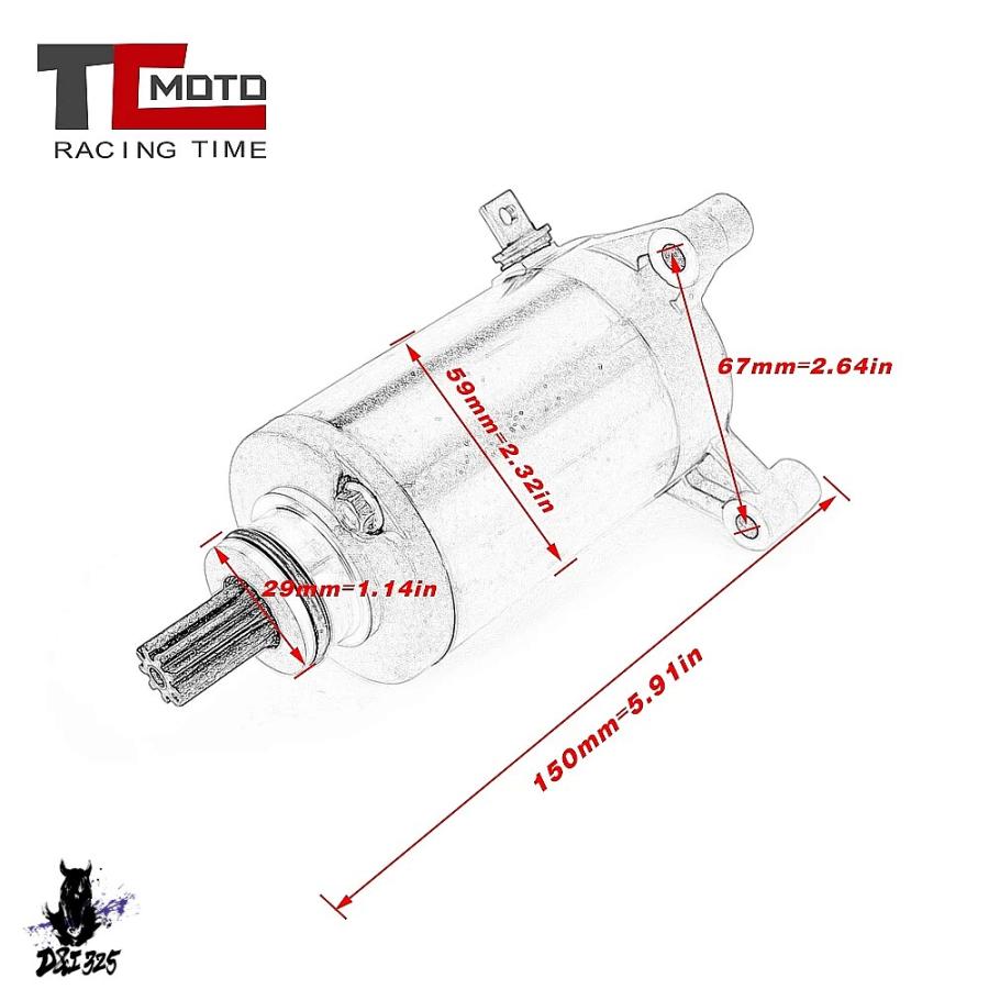 【互換品】 スズキのバイクスタータモータ一覧DR200 DF125 DR125E GZ125マローダー TU125 RV125 GN125 社外製_1