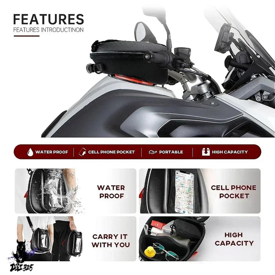 互換品】 BMW S1000RR S1000R HP4 クイックリリースラゲッジバッグと