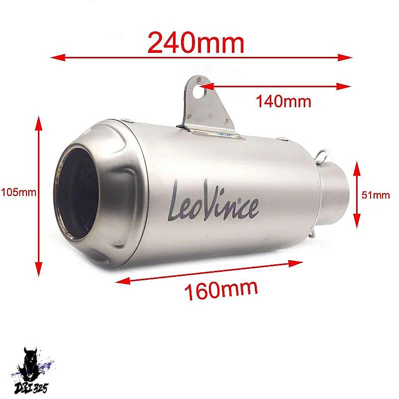 互換品】 51mmバイクエスケープマフラーleovince LV-10マフラーdb