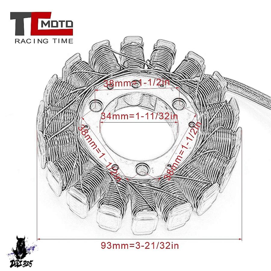 【互換品】 YAMAHA TT-R250 4GY-81410-01-00 ブラケットコイル 発電機 社外製_5