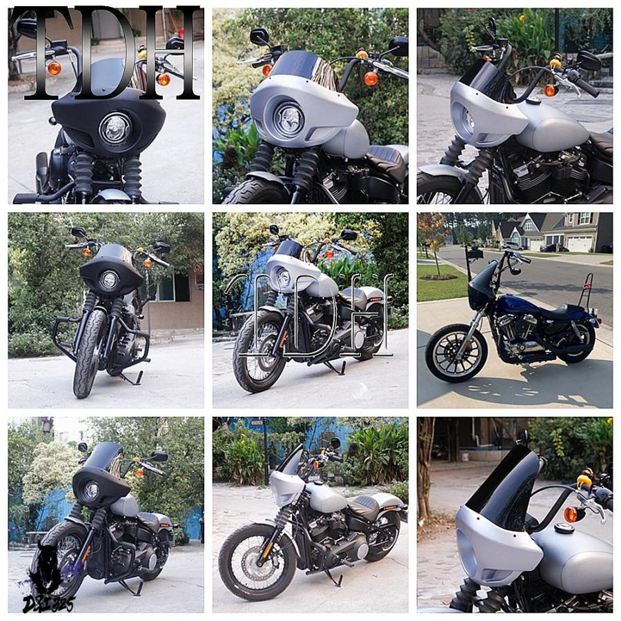 【互換品】 ハーレー FXDモデルの5.75インチ背アッパーバイクフロントガラス 社外製の画像