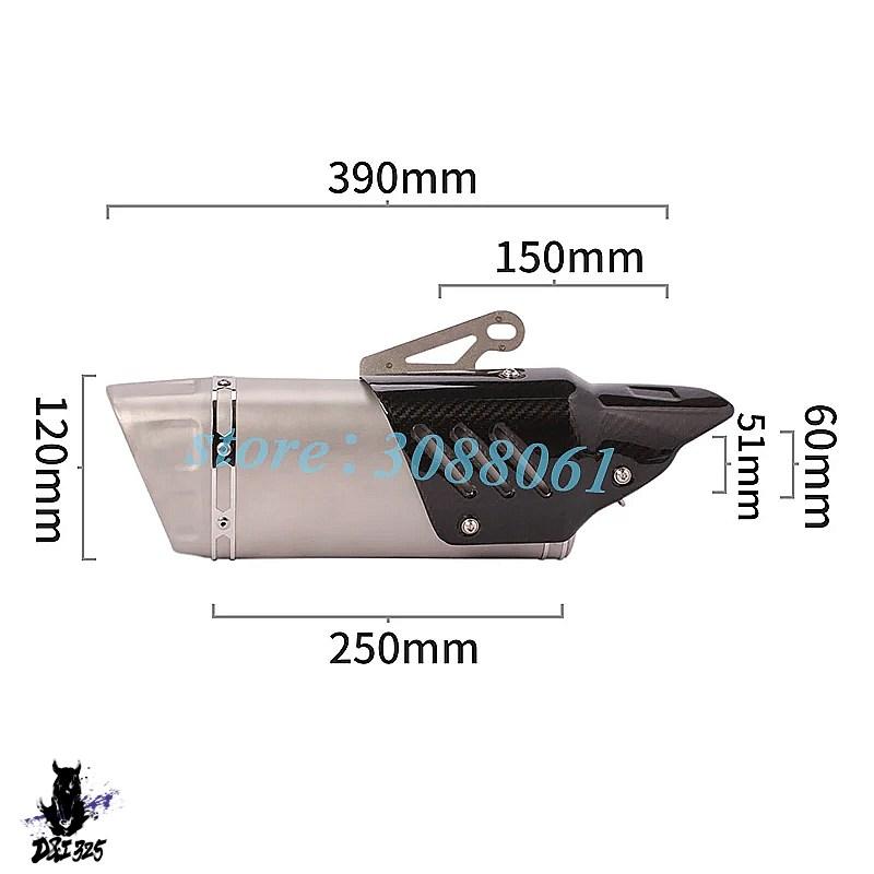 【互換品】 51mm 60mmカーボンマフラー適合 一覧 R3 ニンジャ400 Z900 CB400 CBR650 Pitbike TNT 社外製の画像
