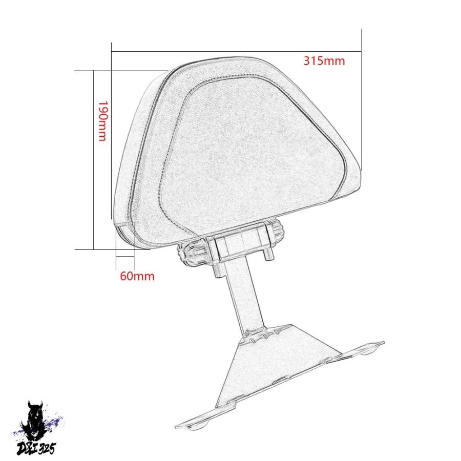 【互換品】 BMW R1200GS LC ADV R1250GS Adventure ドライバーバックレスト 社外製_2