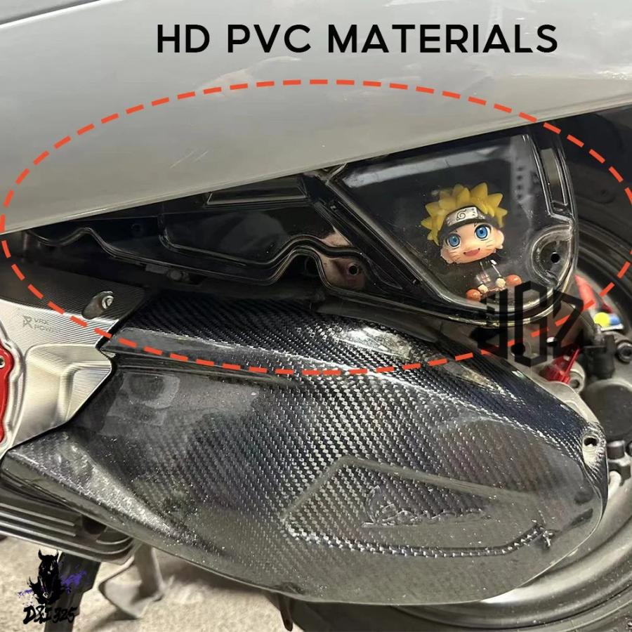【互換品】 Vespa GTS 250 300 GTV HPE Sei Giorni 2013-2022 クリアエアフィルターカバー PVCプラスチック 装飾アクセサリー 社外製_1