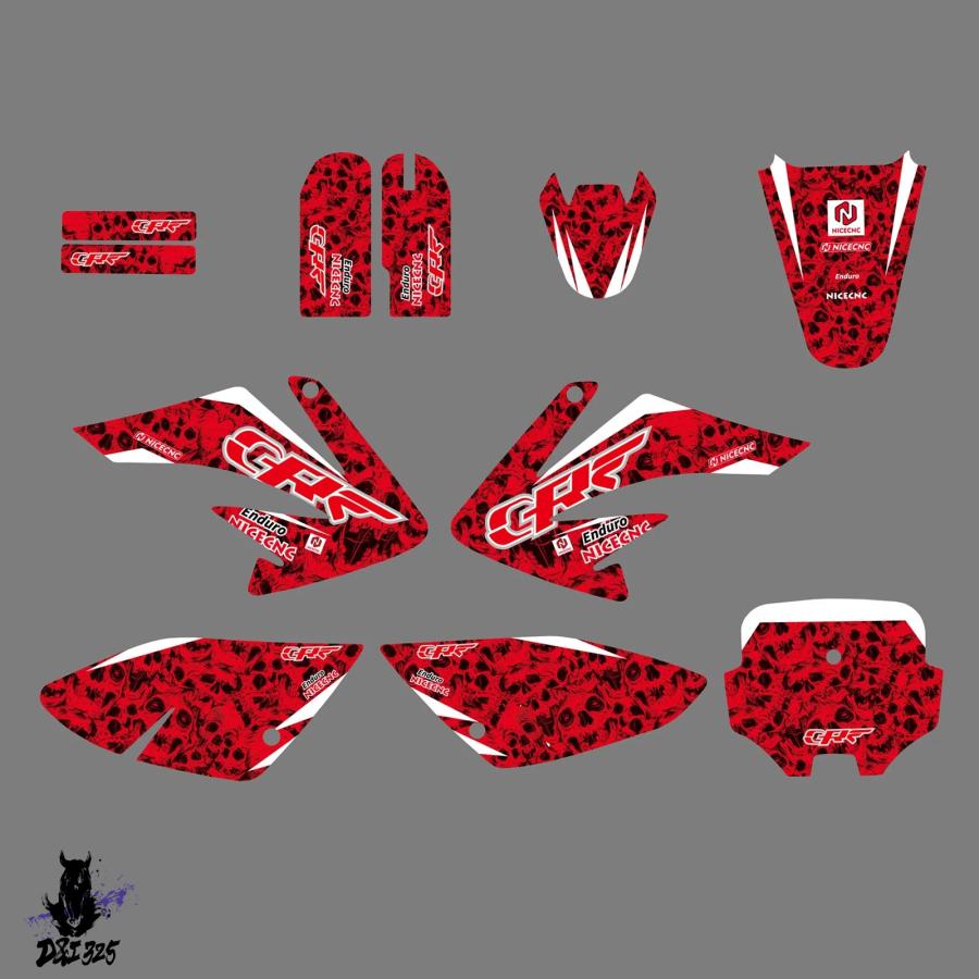 【互換品】 ホンダ CRF 70 CRF 80 CRF 100 CRF80 CRF100 2004-2010 バイクグラフィック背景デカールステッカー 社外製_10