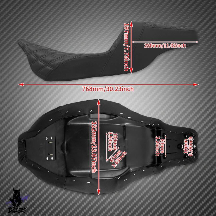 【互換品】 ストリート エレクトラグライド 2009-23 バイクリア 拡張可能パッド ハーレーツーリング 社外製_5