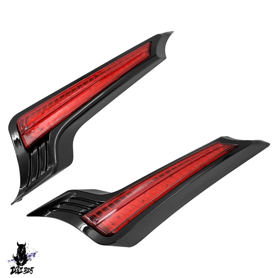 【互換品】 Harley Touring Road Street Electra Glide FLHX Ultra 2014 - バイク リアマッドガードLEDライト ウインカーライト 社外製_1