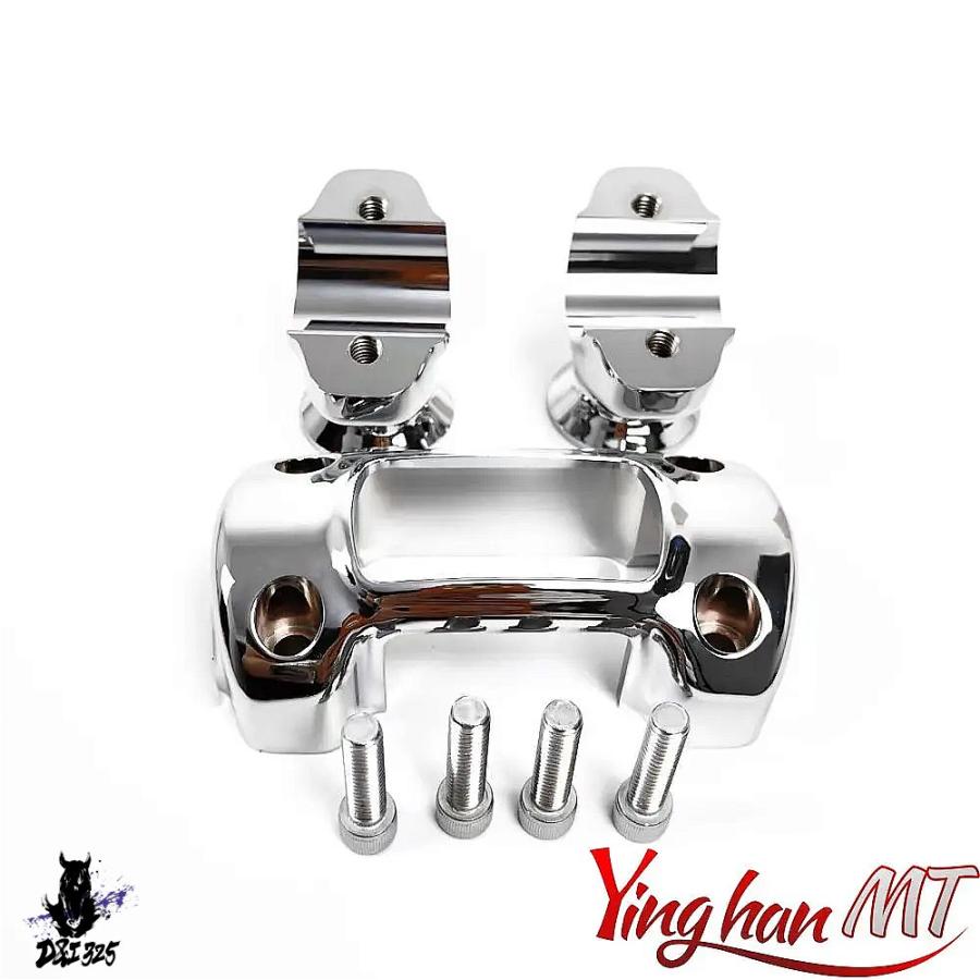 POWERJAMES 1.25″ Handlebar Riser Clamp – Black, Fits Harley Softail Breakout FXBR/FXBRS 2018-2023