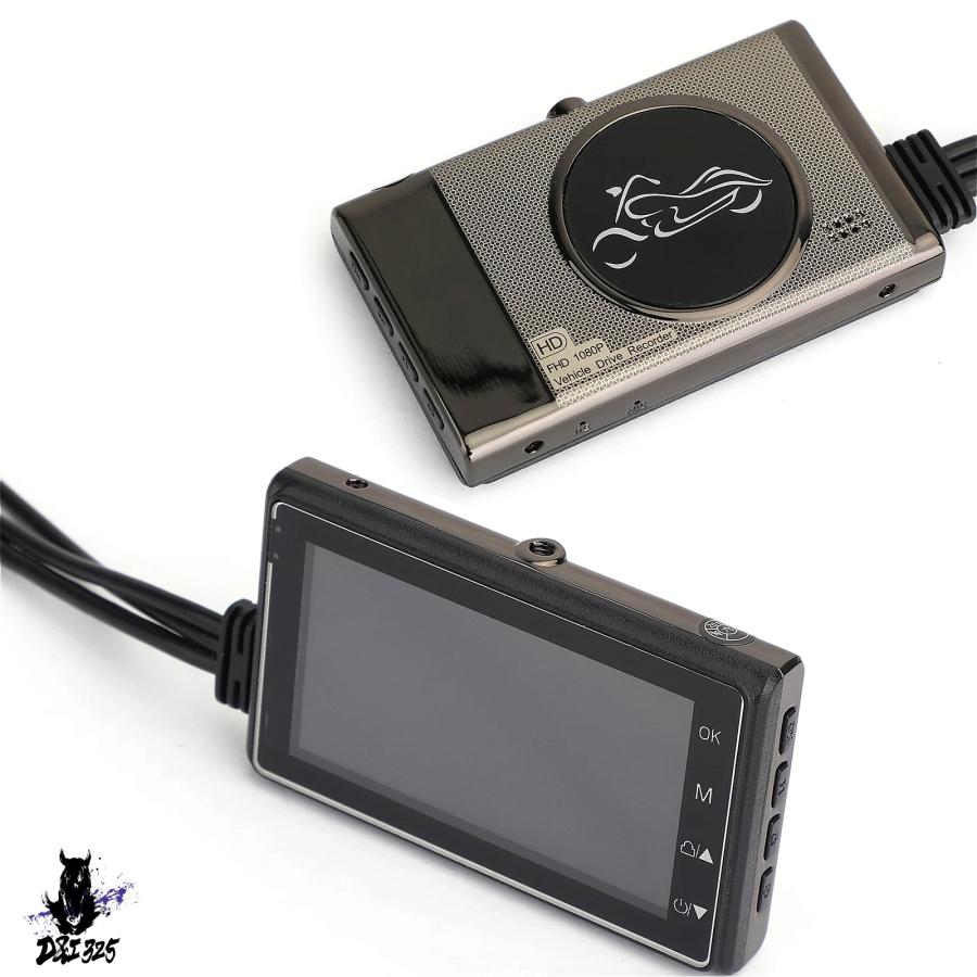 【互換品】 バイク用 製 フルHDフロントカメラと1080pのリアビューカメラ搭載のDVRビデオレコーダー 社外製_3