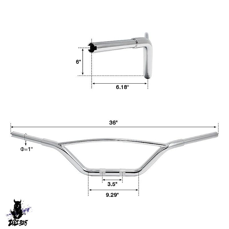 【互換品】 ハーレーダビッドソン スポーツスターXL1200 FST FXDBソフテイルDYNAワイドグライドFXDGG用 1.25インチハンドレスト 社外製_5