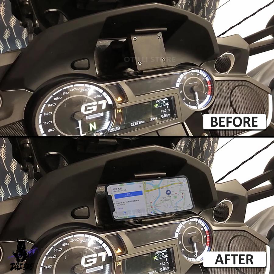 互換品】 BMW K1600GT GTL B 2012-2020用 バイク携帯電話ホルダー＆GPS