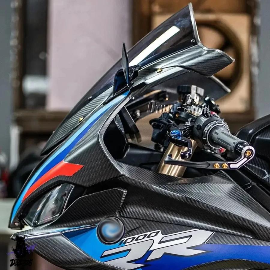 互換品】 BMW S1000RR 2019-2023用 LEDウィンカーミラー 360°回転
