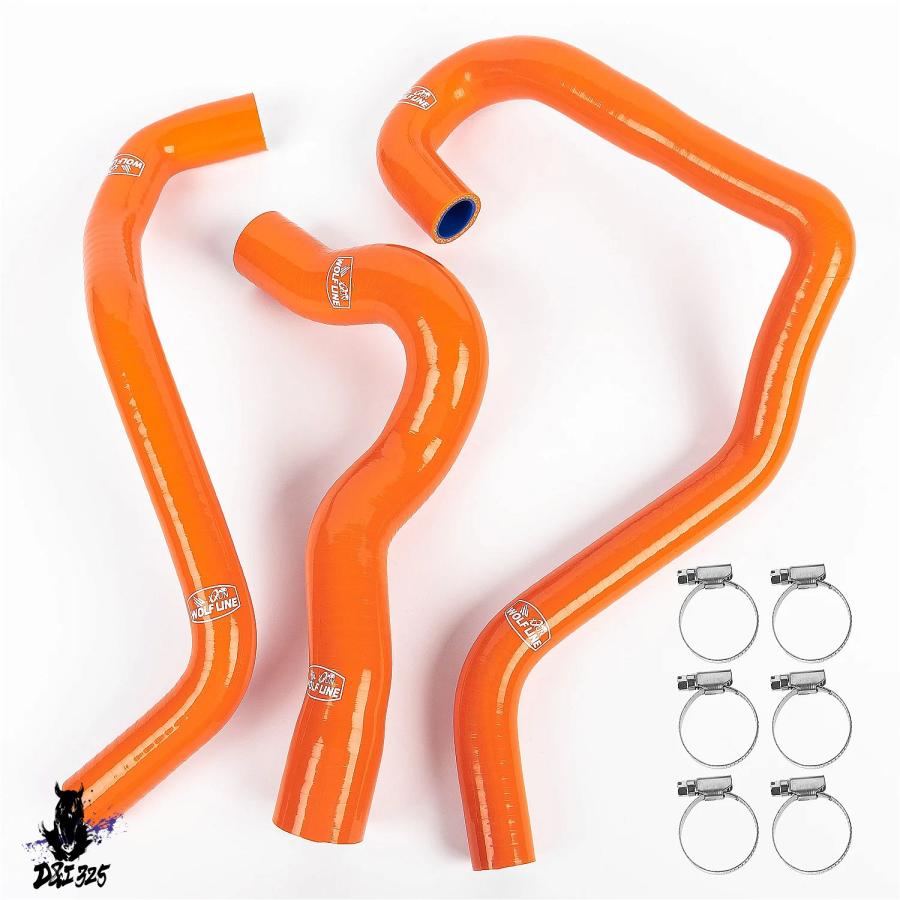 【互換品】 KTM 1290 スーパーデュークR RR 2020-2024用 ラジエーターシリコンクーラントホースキット 3個セット 社外製_4