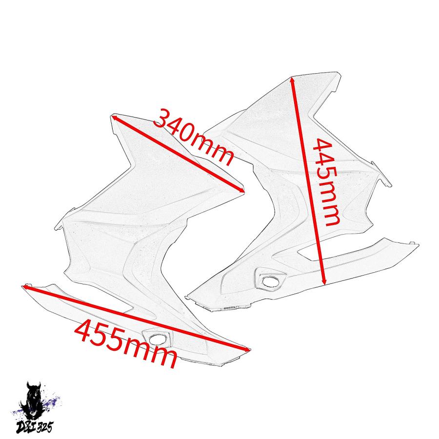 【互換品】 ホンダ ADV 160 ABS DV160 2023-2024用 カーボンルックサイドカバー＆ヘッドライトセット 社外製_7