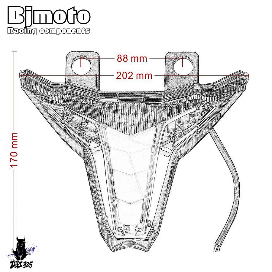 【互換品】 カワサキ Ninja ZX-10R ZX-10RR 2016-2018 バイク用 統合テールライト ブレーキライト 社外製_2