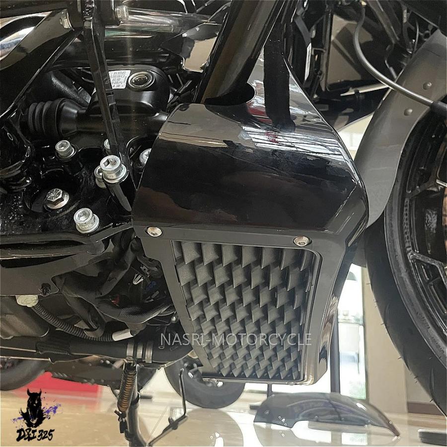 【互換品】 ハーレーロードグライド cvoストリートグライド 2023 2024 黒 バイクアンダーフェアリングカバー 社外製_4