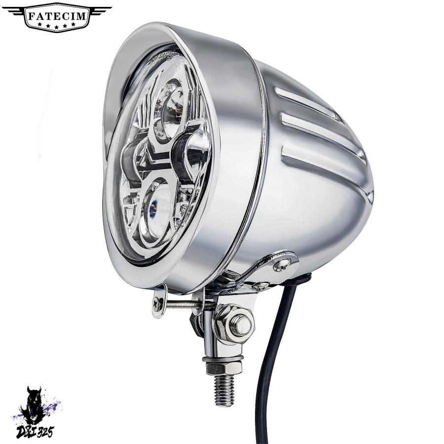 互換品】 ハーレーダビッドソン 4.5インチ LEDヘッドライトスポット