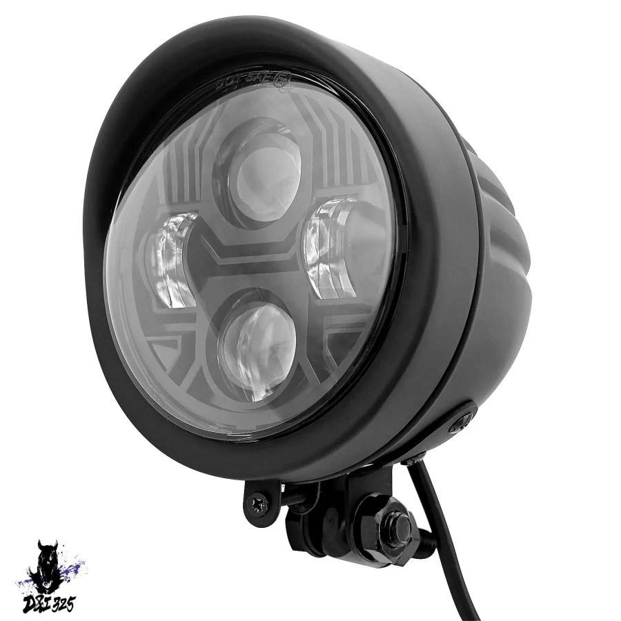 互換品】 ハーレーダビッドソン 4.5インチ LEDヘッドライトスポット