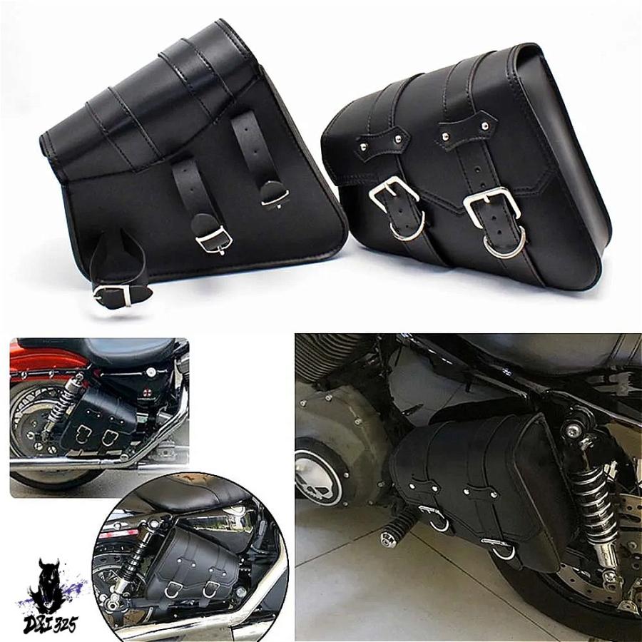Back Drop レザー ボディバッグ　バックドロップ　ハーレー　ツーリング 互換品】 ハーレースポーツスターXL883 XL1200 1X用 PUレザーサイド