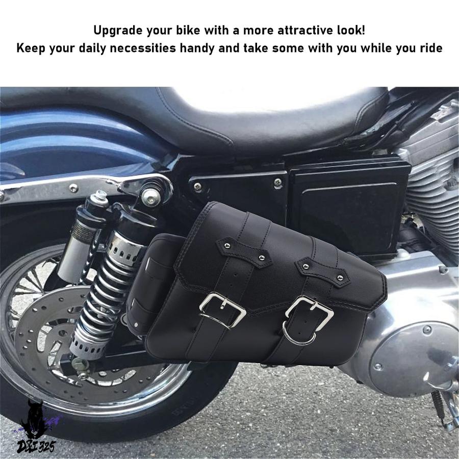互換品】 ハーレースポーツスターXL883 XL1200 1X用 PUレザーサイド