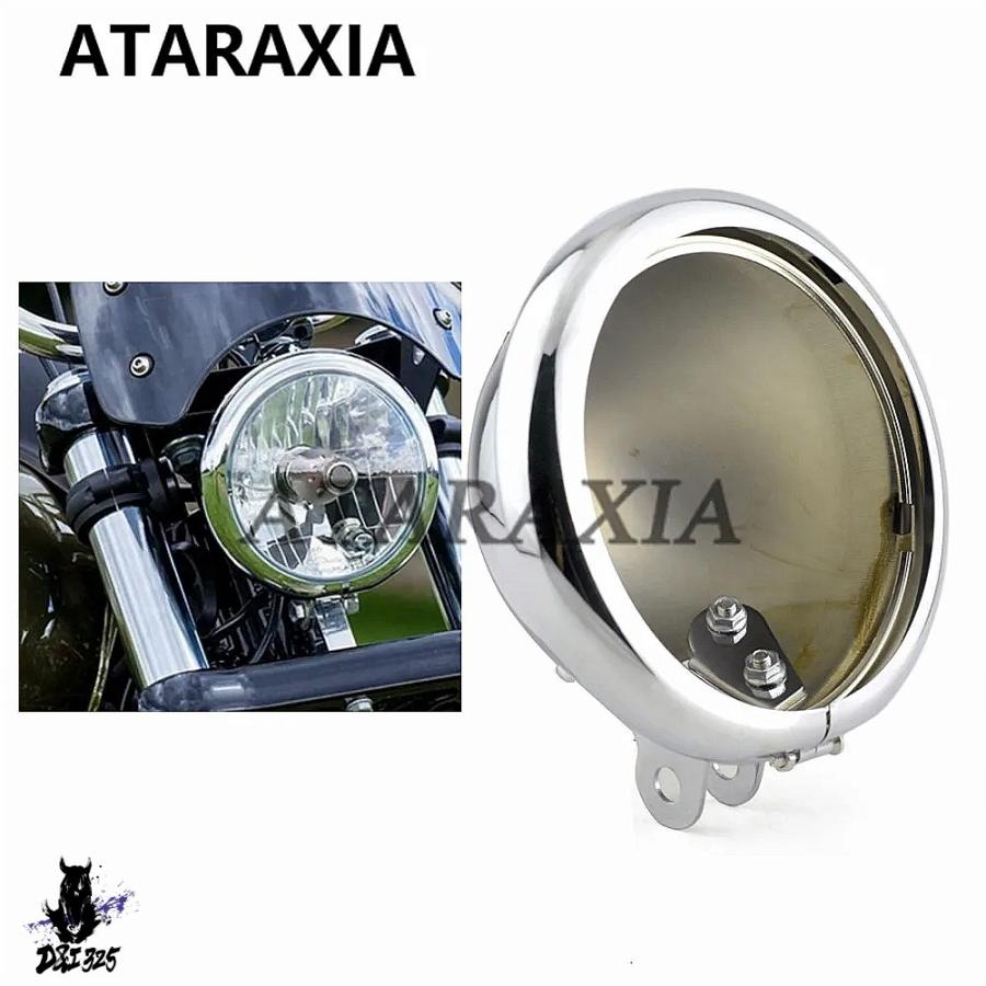 互換品】 カスタムスポーツスターXL883用 5.75インチLEDヘッドライト