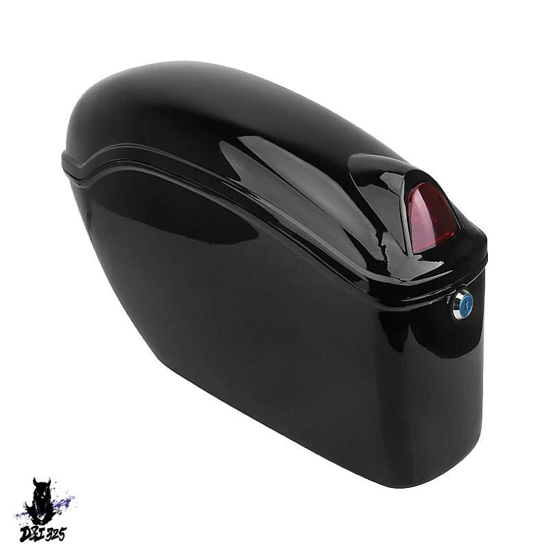 【互換品】 バイクサドルキット 赤 ハーレー ホンダ ヤマハ 汎用 ハードボックス トランクバッグ ラゲッジセット ライト 社外製