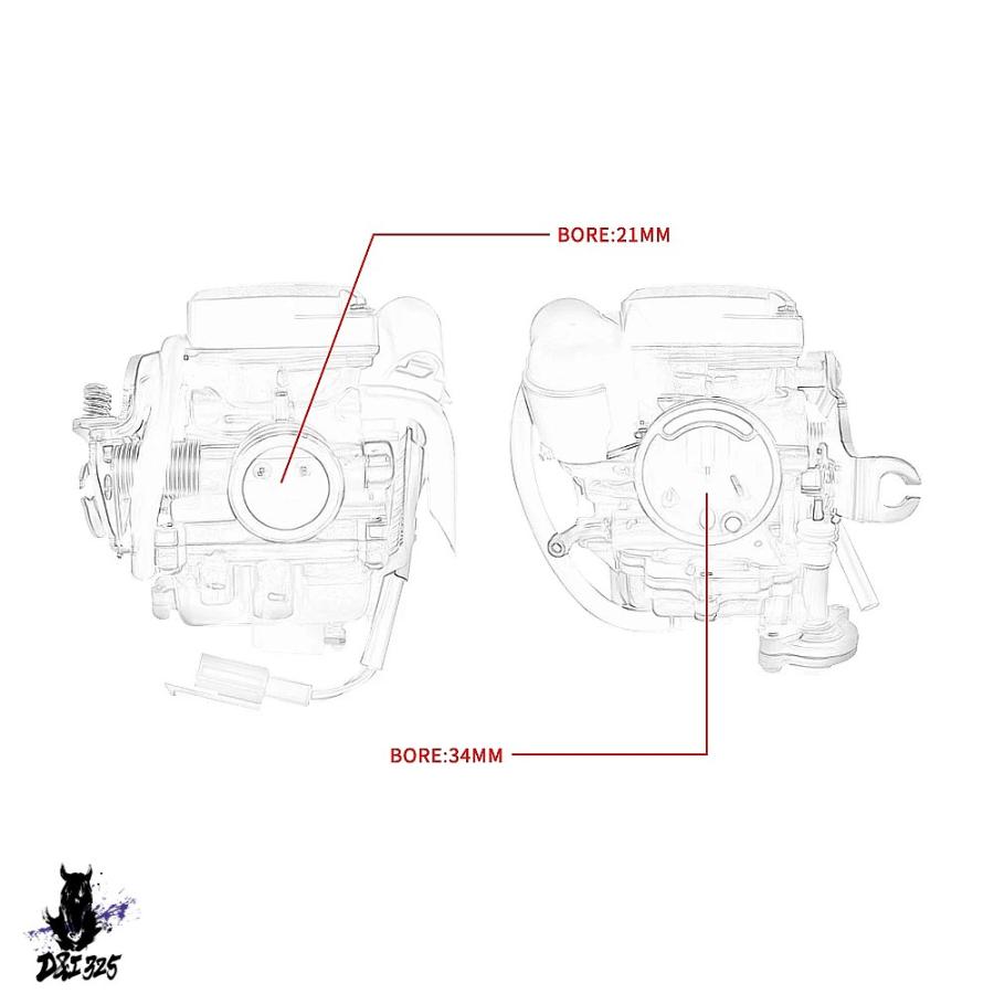 【互換品】 ピアジオ フライ100 4T 2004バイクキャブレターアセンブリCM141909 社外製の画像