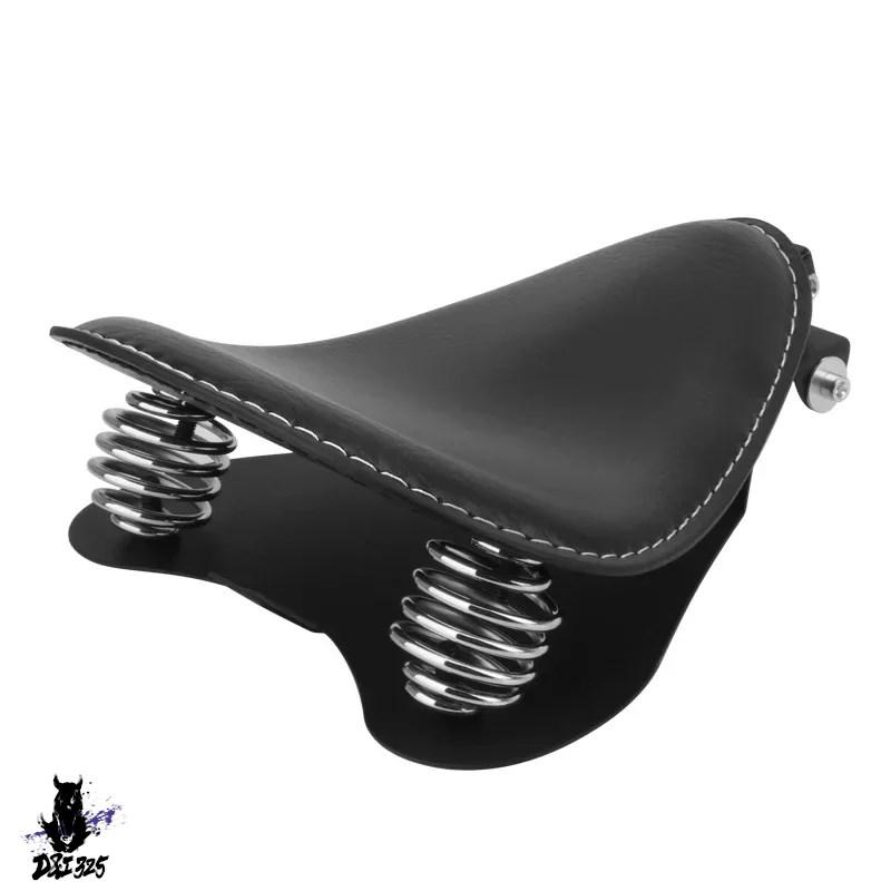 【互換品】 ハーレーチョッパーカスタム 3インチ スプリングソロブラケット PUレザーバイクシートクッション 社外製_2