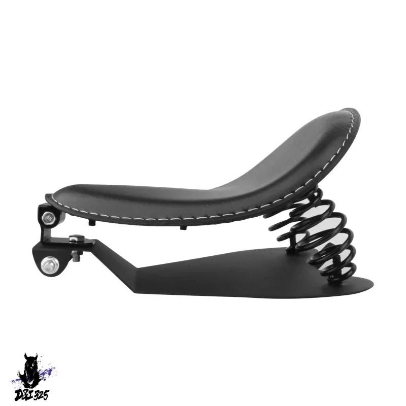 【互換品】 ハーレーチョッパーカスタム 3インチ スプリングソロブラケット PUレザーバイクシートクッション 社外製_3