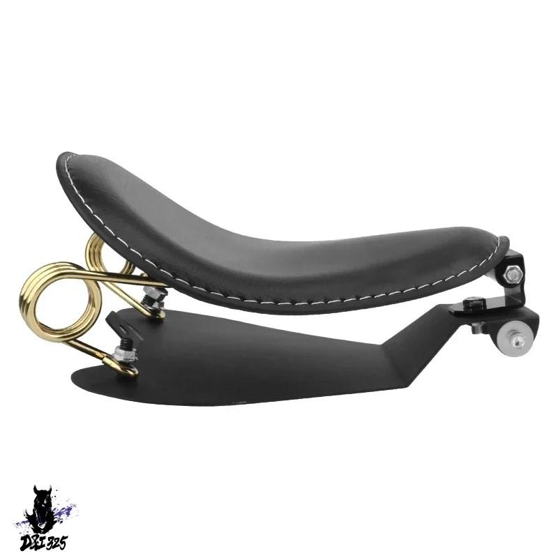 【互換品】 ハーレーチョッパーカスタム 3インチ スプリングソロブラケット PUレザーバイクシートクッション 社外製_5