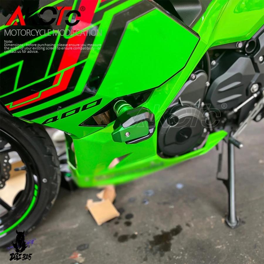 【互換品】 カワサキ Z400 Z500 Ninja400 Ninja500 SE用 エンジンフレームスライダー クラッシュパッド 社外製_14