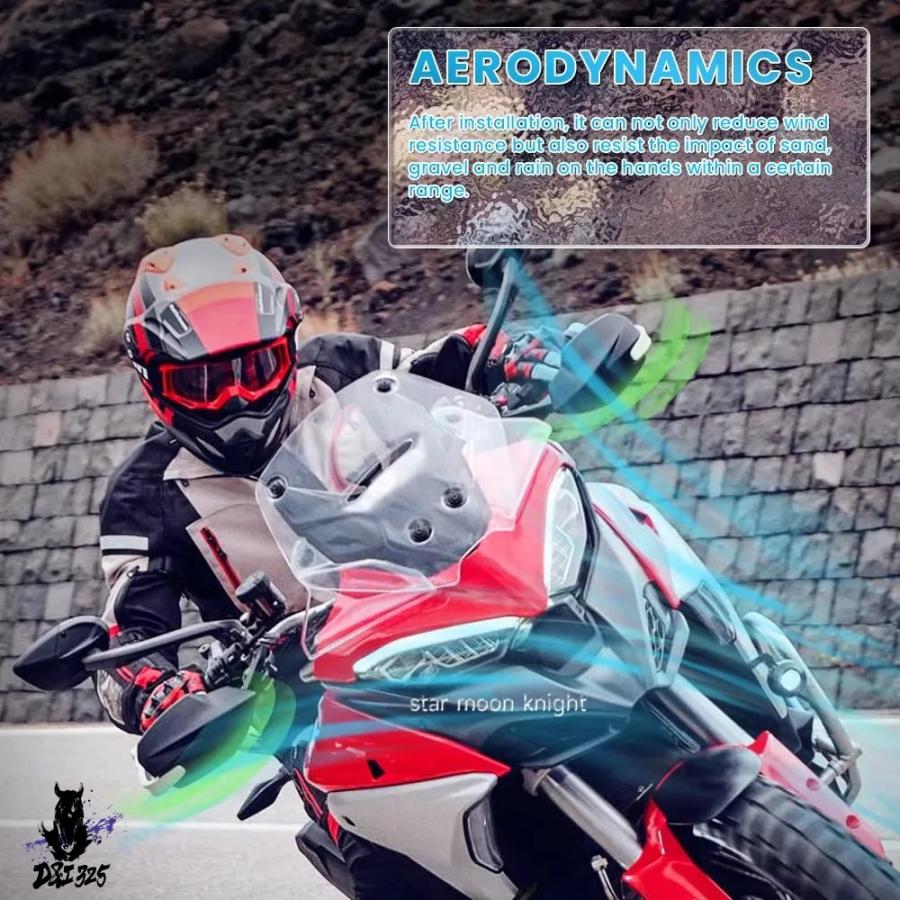 【互換品】 ドゥカティ マルチストラーダV2 S V2S 2020 用 ハンドルバーデフレクターとバイク保護スライダー 社外製_7