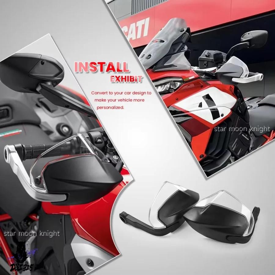【互換品】 ドゥカティ マルチストラーダV2 S V2S 2020 用 ハンドルバーデフレクターとバイク保護スライダー 社外製_11