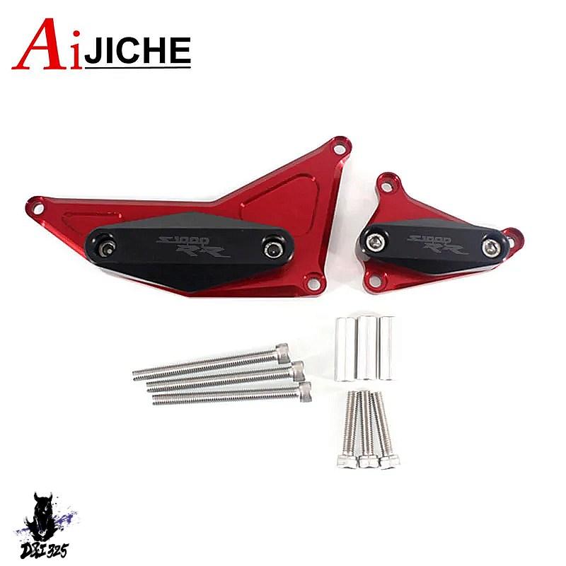 【互換品】 BMW S1000RR 2009-2018用 アルミエンジンガードカバークラッシュプロテクターバイクアクセサリー 社外製の画像