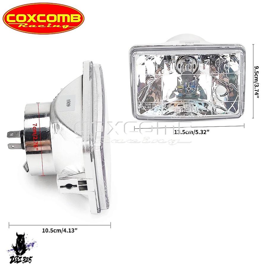 【互換品】 2007-2017スクーター用 長方形ソケットバイクヘッドライト S150交換 Emark W2.1x9.5d P43t 社外製の画像