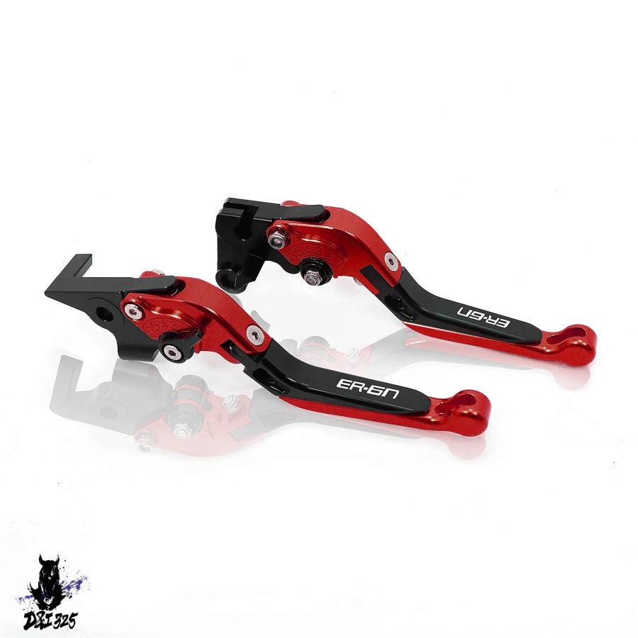 【互換品】 Kawasaki ER-6N ER-6F 2009-2016用 アルミニウム折りたたみ式拡張可能ブレーキクラッチレバー 社外製の画像