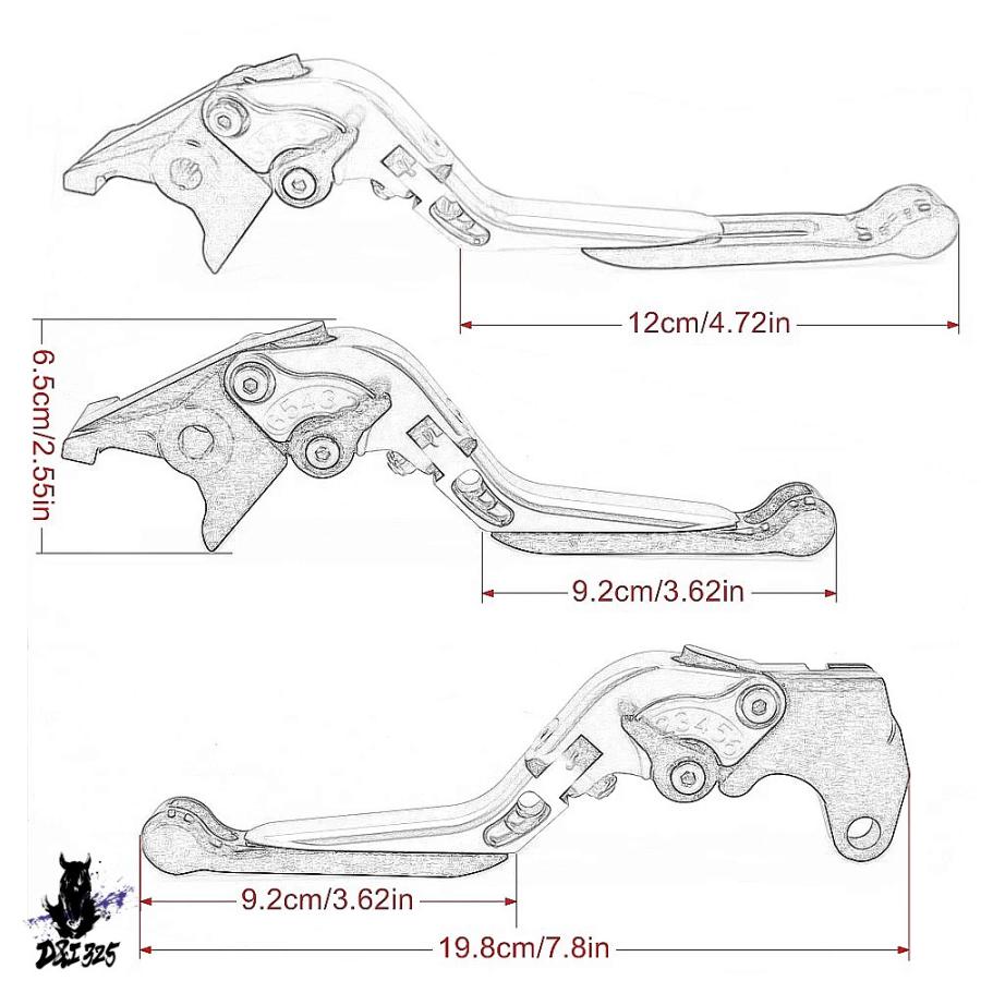 【互換品】 BMW S1000XR 2014-2019 折りたたみ式拡張可能ブレーキクラッチバーハンドル 社外製の画像