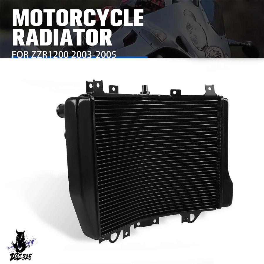 互換品】 カワサキ ZZR1200用 エンジン冷却ラジエーター＆冷却