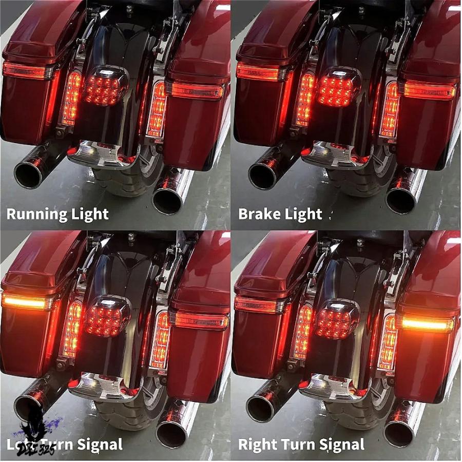 互換品】 ハーレーツーリング CVO 14 LEDテールライトとウィンカー付き