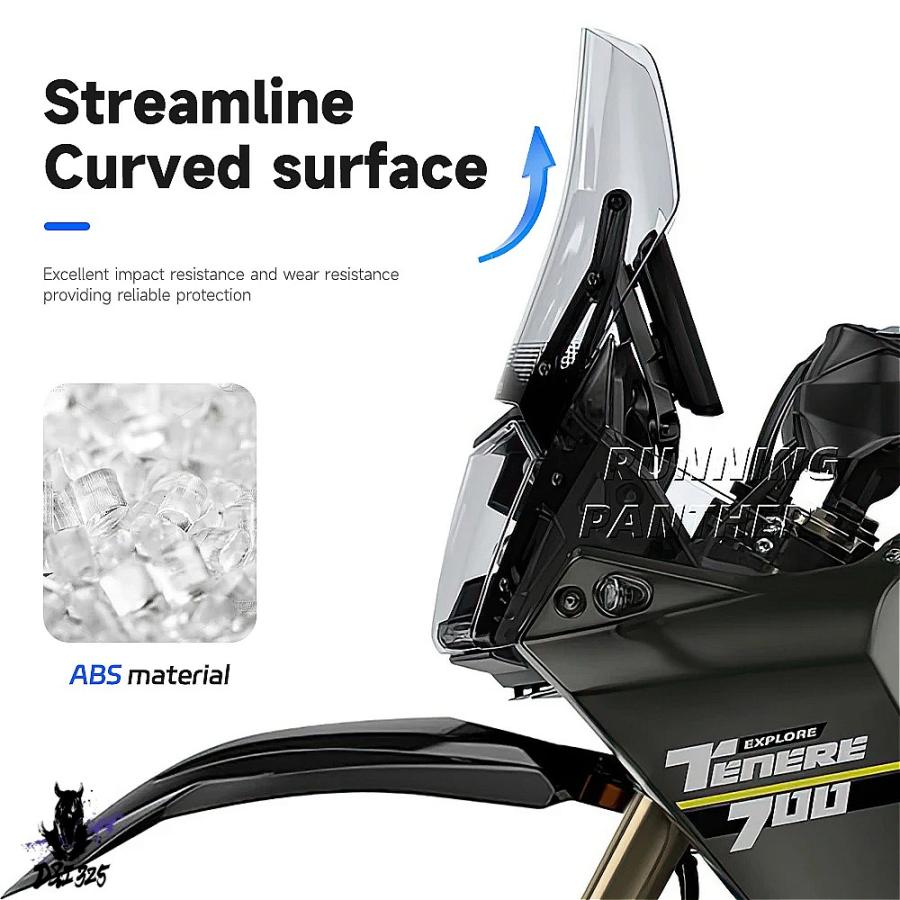 【互換品】 ヤマハ Tenere700 2021-2024 バイク用ウインディアンディフレクターキット 社外製の画像