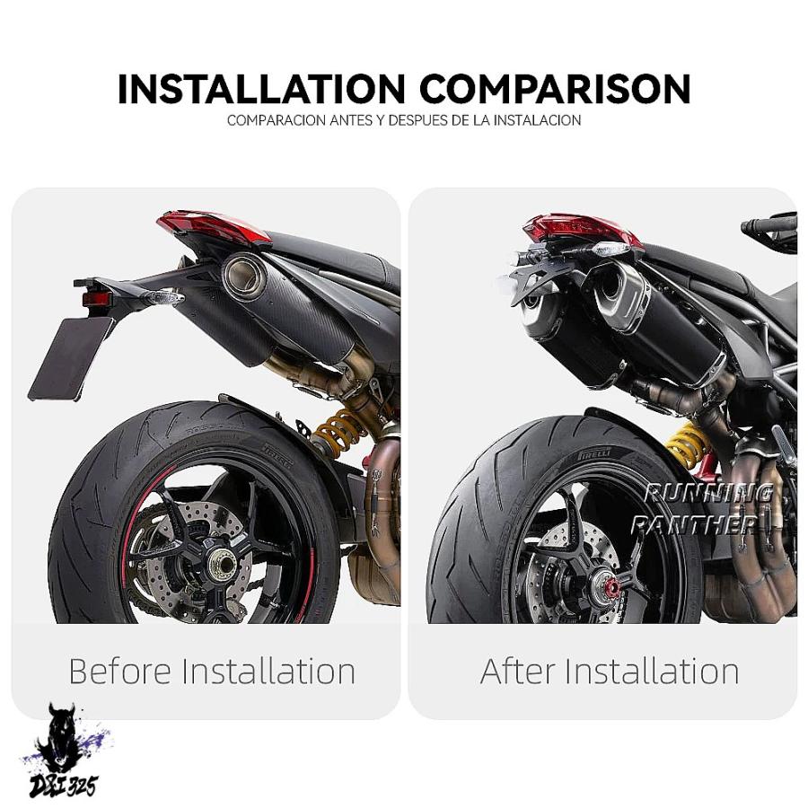 【互換品】 ドゥカティ ハイパーモード950 2019-2024 テールウィングフレーム バイクアクセサリー ナンバープレートホルダー 社外製_2