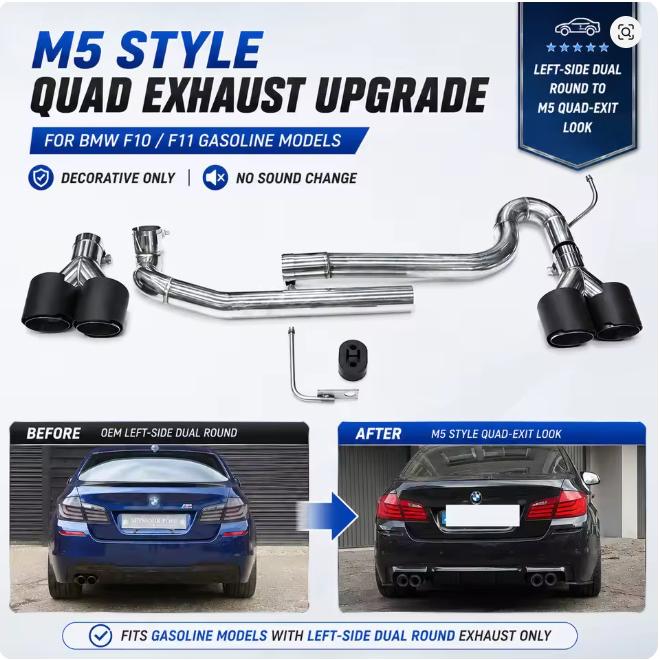 互換品】 BMW F10 F11 520i 523i 525i 528i 530i用 ダブルステンレス