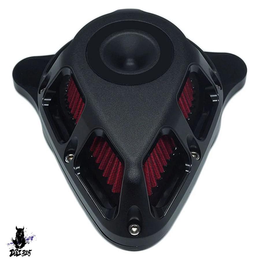 【互換品】 Harley Dyna Softail用 エナーマルチアングル回転可能吸気クリーナーCNCキット アルミマットブラック 社外製_1