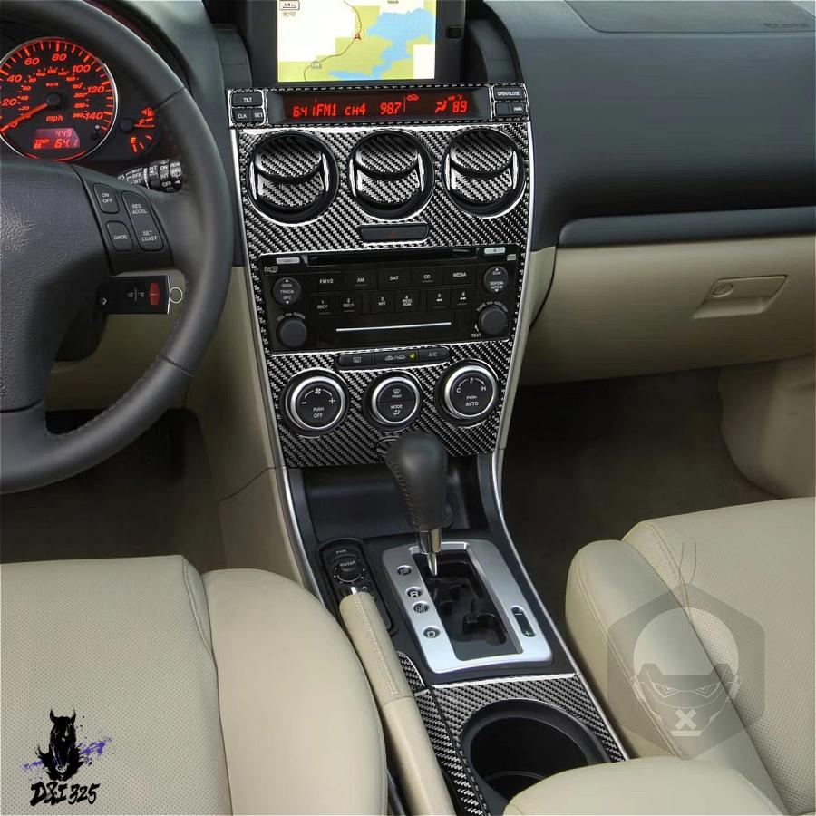 希少　MAZDA6 GJアテンザ後期 カーボン調内装パネル 互換品】 マツダ6アテンザ2006-2008用 リアルカーボン製 インテリア
