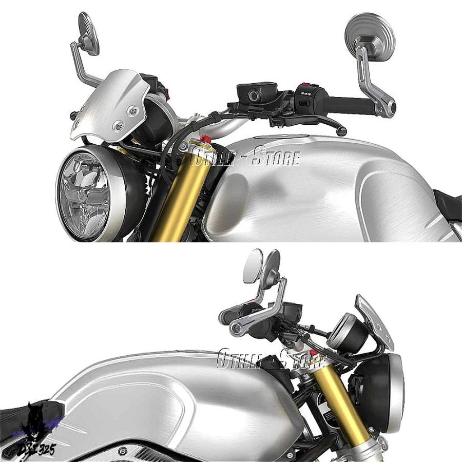 互換品】 BMW RnineT用 リアビューミラー ハンドルバーエンドサイド 9T