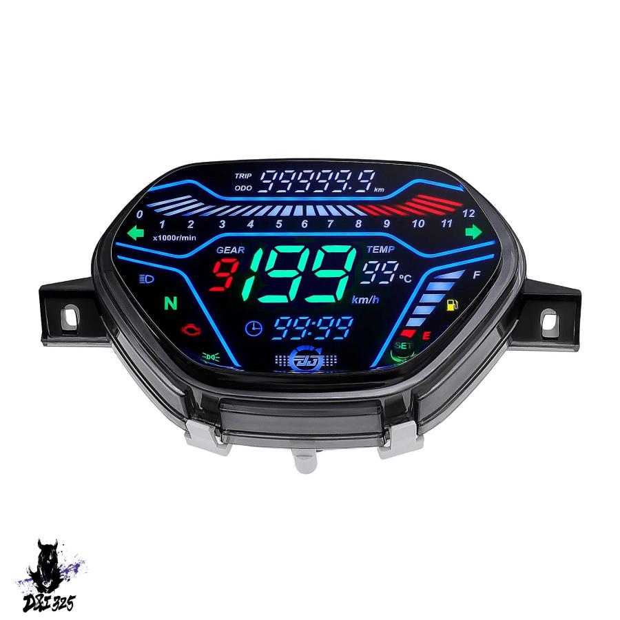 【互換品】 トヨダ CD110 α 2017 LEDデジタルスピードメーター インジケーター HONDA Wave100 CD110 修正波形エキゾーストグラム EX5 CLASS1 CX DX 社外製