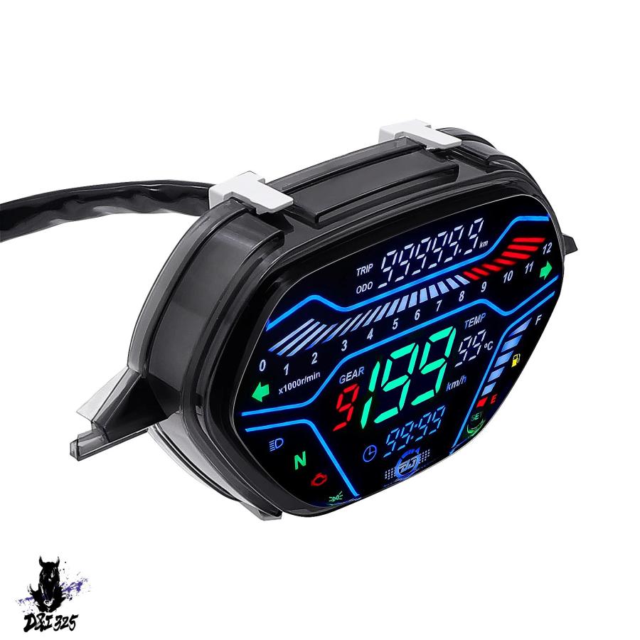 【互換品】 トヨダ CD110 α 2017 LEDデジタルスピードメーター インジケーター HONDA Wave100 CD110 修正波形エキゾーストグラム EX5 CLASS1 CX DX 社外製
