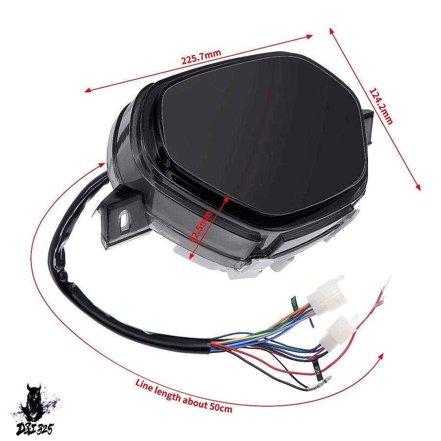 【互換品】 トヨダ CD110 α 2017 LEDデジタルスピードメーター インジケーター HONDA Wave100 CD110 修正波形エキゾーストグラム EX5 CLASS1 CX DX 社外製